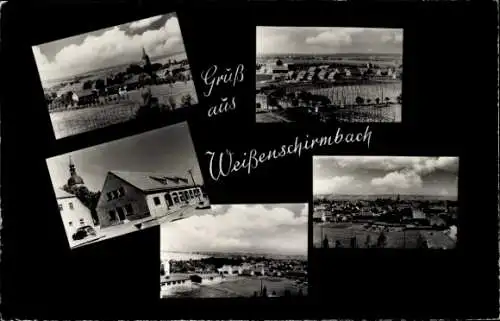 Ak Weißenschirmbach Querfurt im Saalekreis, Panorama, Teilansichten