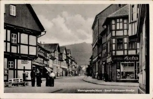 Ak Wernigerode im Harz, Ernst Thälmann Straße, Geschäft