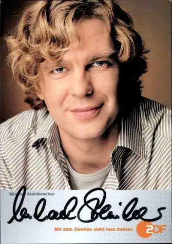 Ak Moderator Michal Steinbrecher, Portrait, Autogramm