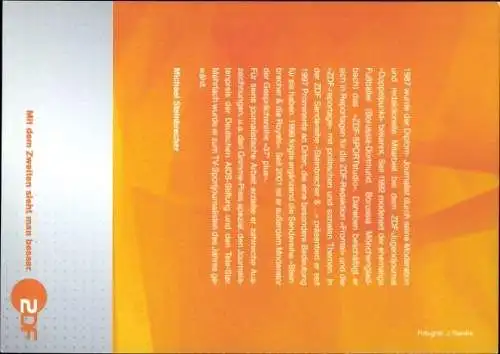 Ak Moderator Michal Steinbrecher, Portrait, Autogramm