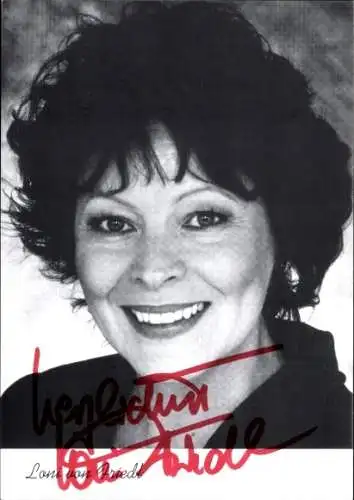 Ak Schauspielerin Loni von Friedl, Portrait, Autogramm