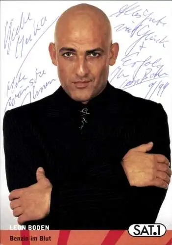 Ak Schauspieler Leon Boden,  Benzin im Blut, SAT1, Portrait, Autogramm