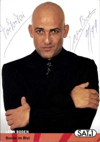 Ak Schauspieler Leon Boden, Benzin im Blut, SAT1, Portrait, Autogramm