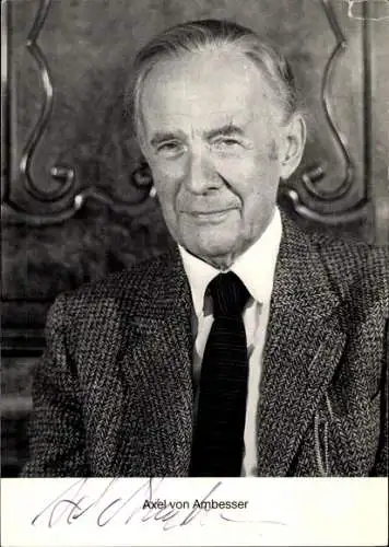 Ak Schauspieler Axel von Ambesser, Portrait, Autogramm