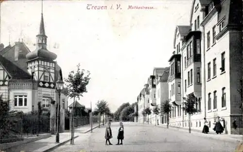 Ak Treuen im Vogtland, Moltkestraße, Kinder