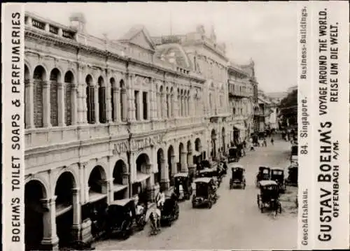 Foto Singapur, Geschäftshaus, Reklame Gustav Boehm's Toilet Soaps