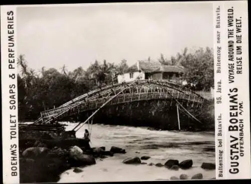 Foto Java Indonesien, Bultenzog bei Batavia, Reklame Gustav Boehm's Toilet Soaps