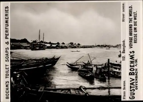 Foto Bangkok Thailand, Flusspartie, Gustav Boehm's Toilet Soaps