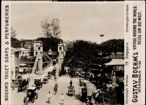 Foto Singapur, Cavenagh Brücke, Gustav Boehm's Toilet Soaps