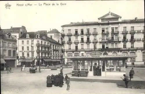 Ak Zoute Knokke Heist Heyst Knocke sur Mer Westflandern, Place de la Gare