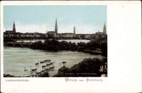 Ak Hamburg Mitte Altstadt, Lombardsbrücke