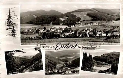 Ak Endorf Sundern Sauerland, Endorferhütte, Panorama