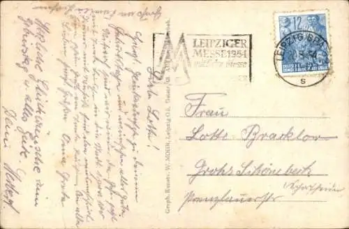 Ak Leipzig in Sachsen, Altes Rathaus, Denkmal