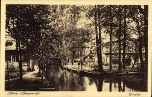 Ak Lehde Lübbenau im Spreewald, Dorfstraße