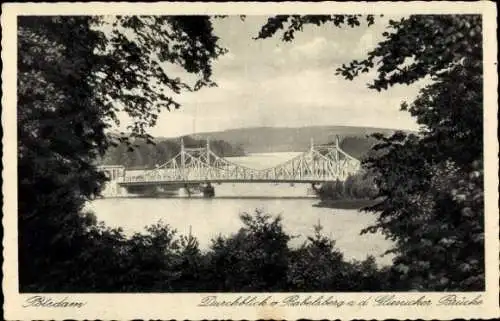 Ak Potsdam, Glienicker Brücke, Durchblick von Babelsberg