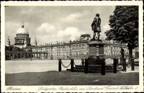 Ak Potsdam, Lustgarten, Stadtschloss, Denkmal Friedrich Wilhelm I.