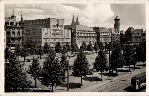 Ak Köln am Rhein, Neumarkt, Straßenbahn