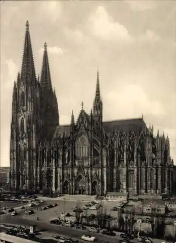 Ak Köln am Rhein, Dom, Blick von Süden, Deutsche Dome 2. Folge