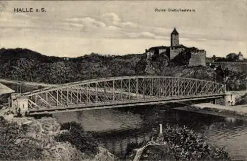 Ak Giebichenstein Halle an der Saale, Brücke, Ruine