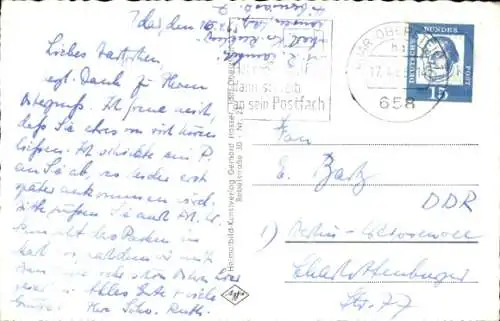 Ak Idar Oberstein an der Nahe, Heidensteil, auf der Lay, Gewerbehalle, Weiherschleife