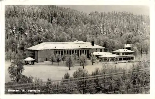 Ak Ilmenau in Thüringen, Festhalle, Winter