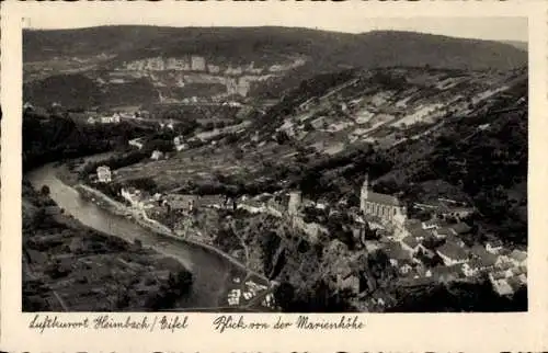 Ak Heimbach Eifel, Blick von der Marienhöhe auf die Stadt