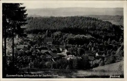 Ak Schloßkulm Uhlstädt Kirchhasel in Thüringen, Panorama