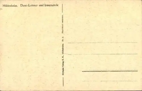 Ak Hildesheim in Niedersachsen, Dom-Lettner, Irmensäule