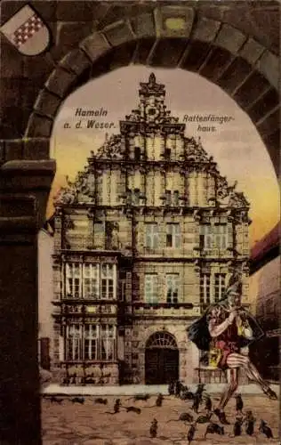 Ak Hameln an der Weser Niedersachsen, Rattenfängerhaus