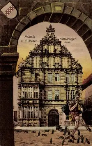 Ak Hameln an der Weser Niedersachsen, Rattenfängerhaus