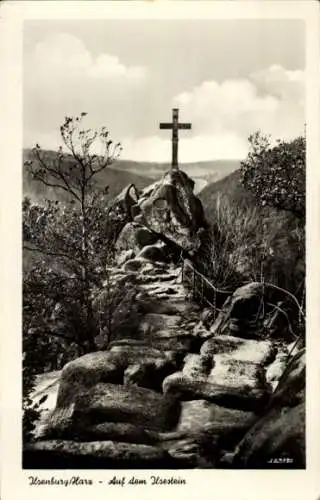 Ak Ilsenburg im Harz, Ilsestein, Gipfelkreuz