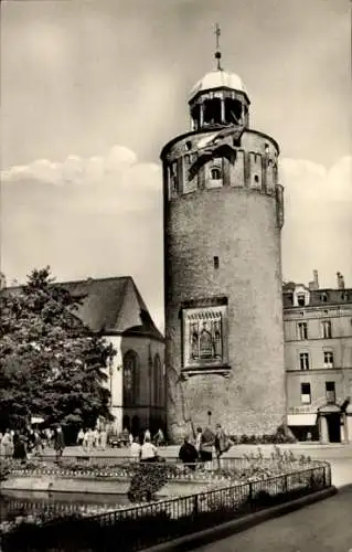 Ak Görlitz in der Lausitz, dicker Turm, Demianiplatz