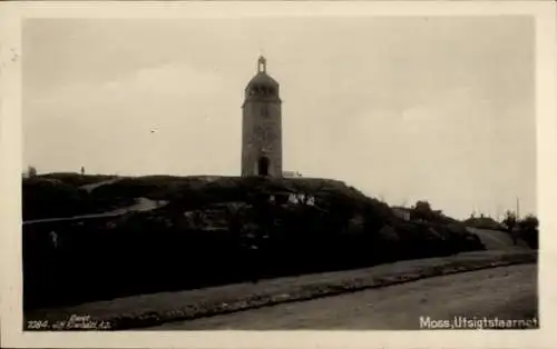 Foto Ak Moss Norwegen, Aussichtsturm