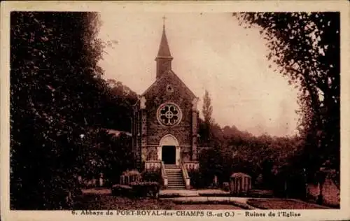 Ak Magny les Hameaux Yvelines, Abtei Port-Royal des Champs, Ruinen der Kirche