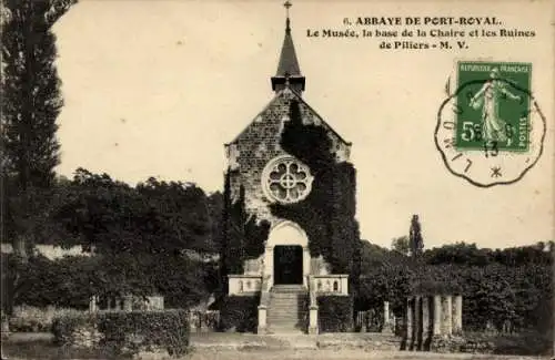 Ak Magny les Hameaux Yvelines, Abtei Port-Royal des Champs, Museum, Base de la Chaire, Ruines