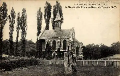 Ak Magny les Hameaux Yvelines, Abtei Port-Royal des Champs, Museum, Tronc du Noyer de Pascal