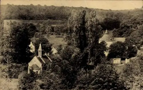 Ak Magny les Hameaux Yvelines, Abtei Port-Royal des Champs, Gesamtansicht, Wald