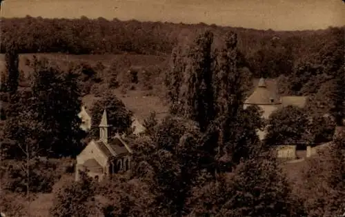 Ak Magny les Hameaux Yvelines, Abtei Port-Royal des Champs, Gesamtansicht, Wald