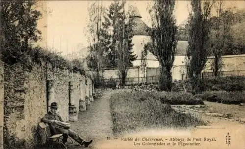 Ak Magny les Hameaux Yvelines, Abtei Port-Royal des Champs, Colonnades, Pigeonnier