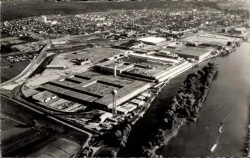 Ak Poissy Yvelines, Usines Simca, Panorama, Fliegeraufnahme