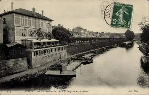 Ak Poissy S. et O., Restaurant de l'Esturgeon, Seine