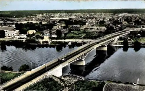 Ak Poissy S. et O., Nouveau Pont, Panorama