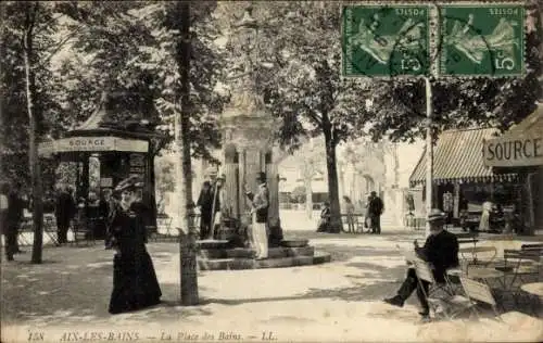 Ak Aix les Bains Savoie, Place des Bains