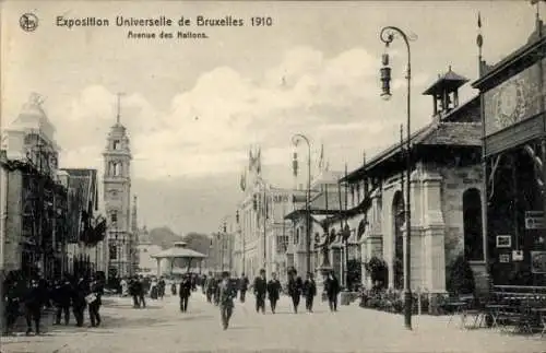 Ak Brüssel, Weltausstellung 1910, Avenue des Nations