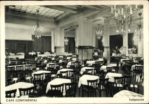 Ak Hannover Niedersachsen, Cafe Continental, Georgstr. 20, Innenansicht
