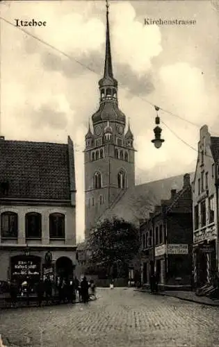 Ak Itzehoe in Holstein, Kirchenstraße, Kaisers Kaffee Geschäft