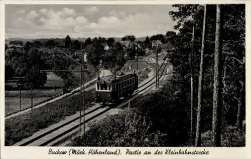 Ak Buckow in der Märkischen Schweiz, Kleinbahnstrecke