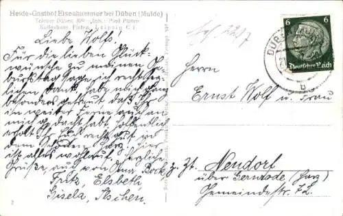 Ak Eisenhammer Tornau Gräfenhainichen in der Dübener Heide, Heide-Gasthof, Inh. Paul Platen