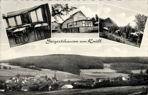 Ak Seigertshausen Neukirchen in Hessen, Totale, Gast- und Pensionshaus Heinrich Liebermann