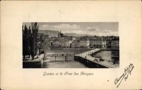 Passepartout Ak Genève Genf Schweiz, Pont des Bergues